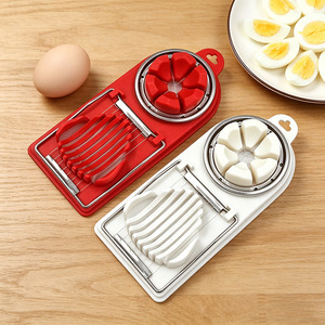 Cortador de huevos multifuncional de acero inoxidable para huevos centenarios y huevos en conserva, rebanador y divisor de huevos de uso doméstico. - Product Image 1