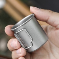 Tasse et verre à vin portables en titane pur pour le camping en plein air et l'usage domestique – Conception optimisée pour l'exercice