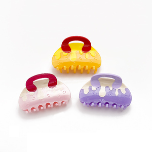 Pinzas de Pelo de Acetato con Forma de Bolso Pequeño, Estilo Japonés y Coreano, Vintage, Accesorio para el Cabello de Mujer - Product Image 1