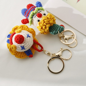 Colgantes <span class=keywords><strong>de</strong></span> payaso tejidos a mano, pequeños y adorables, productos terminados <span class=keywords><strong>de</strong></span> lana hechos a crochet, adornos pequeños especiales recogidos en red. - Product Image 3
