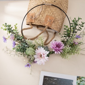 Guirlande de fleurs artificielles Tongen, semi-cercle, fleurs violettes et roses, décoration murale pour mariage et maison, CF01157 - Product Image 2