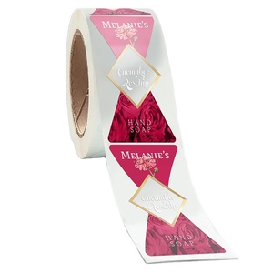 Étiquettes de nettoyage personnalisées, pour les bouteilles de savon, les mains ou les plats faits <span class=keywords><strong>maison</strong></span>, autocollants imperméables, pour contenants à shampooing, en plastique, 100 pièces - Product Image 1
