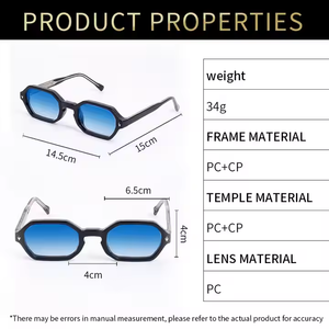 3503 Sunglasses 2025 Fashion Square Polygon <b>Glasses</b> Hot Customize Logo Trendy Unisex Sunglasses CP Metal Core Eyewear - Product Image 2