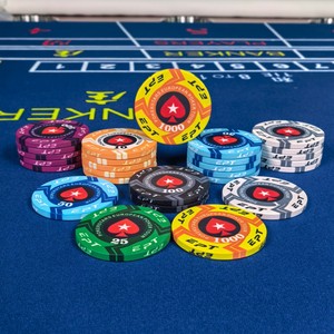 Fichas de Póker de Cerámica Personalizadas al por Mayor, 10g, 39mm, Fichas de Casino EPT Europeas Personalizadas, Monedas de Texas Profesionales con Denominación - Product Image 1
