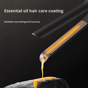 Plancha de Pelo Portátil de Cerámica de Calentamiento Rápido 2 en 1 para <span class=keywords><strong>Hombre</strong></span>, Plancha para <span class=keywords><strong>Barba</strong></span> <span class=keywords><strong>y</strong></span> Cabello Corto <span class=keywords><strong>con</strong></span> Pantalla de Temperatura - Product Image 4