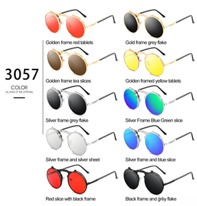 Luxury Gold Metal Sunglasses UV400 Unisex <b>Steampunk</b> <b>Glasses</b> for Travel Women or Men - Product Image 5