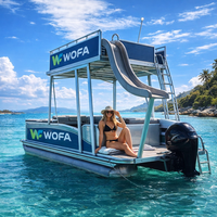 Bateau flottant robuste en aluminium de qualité marine soudé, 15-26 pieds, pour la pêche en lac