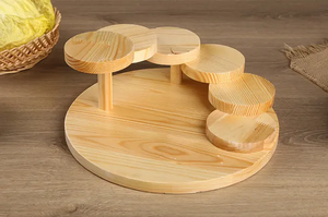 Mehrstufiges Schritt für Schritt Holz tablett Hot <span class=keywords><strong>Pot</strong></span> Restaurant Hotel Spinning Sushi Teller Tablett abgestuftes Tablett - Product Image 3