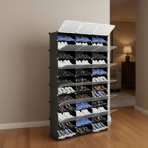 Organizador de Zapatos Portátil de Plástico, 12 Niveles, Capacidad para 72 Pares, Armario de Almacenamiento Expandible, Diseño Moderno Independiente - Product Image 2