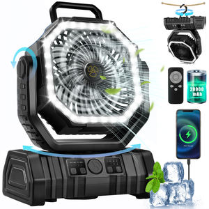 Ventilateur de camping portable rechargeable USB F6 10000 mAh, circulateur d'<span class=keywords><strong>air</strong></span> sans fil <span class=keywords><strong>270</strong></span>° pour la vente en gros °   Ventilateur de tente à tête rotative avec crochet - Product Image 1