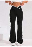 Nouvel Arrivage Leggings de Yoga Taille Haute Color Block, Séchage Rapide, Anti-Transpiration, Respirant, Taille Élastique, Effet Push-Up Fessier, Fitness