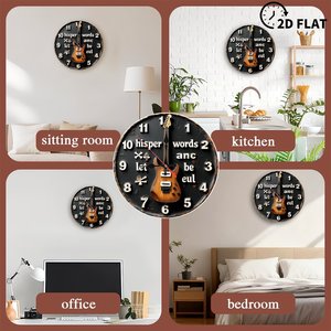 <b>Round</b> Wooden Wall Clock 25Cm Quiet Quartz Home Villa Decor Living Room Background Clock - Product Image 3
