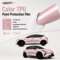 KOOPPF Film de protection de carrosserie en TPU liquide métallisé rose, film de protection de voiture PPF, résistant aux UV, brillant, auto-réparateur, TPU PPF changeant de couleur