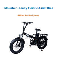 Vélo de montagne électrique pliable AFTFA tout-terrain avec fourche arrière de 445 mm et assistance au pédalage, fournisseur d'usine