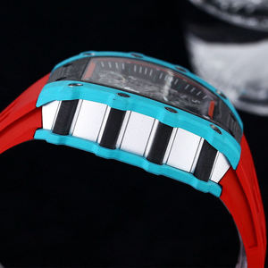 Premium Carbon Fiber Case Skeleton Movement Water Resistant Stylish and Luxurious Tourbillon Men's Mechanical <b>Watch</b> - Product Image 3