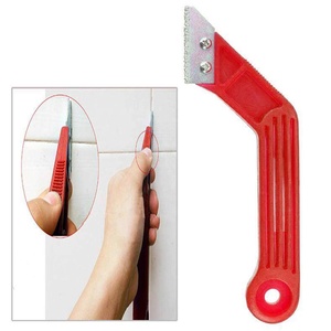 Cuchilla de carburo de tungsteno para limpieza de azulejos, herramienta raspadora de pintura de papel tapiz, limpiador de juntas de azulejos de pared, removedor de lechada - Product Image 1