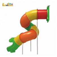 Toboggan tubulaire commercial en plastique pour piscine, fourni par l'usine