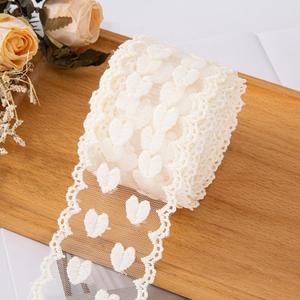 Ruban de dentelle brodé vintage classique personnalisé de 7 cm x 5 yards pour bouquet de mariage, emballage, embellissement de vêtements, décoration - Product Image 2