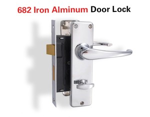 China Wholesale Price Modern Interior <strong>Door</strong> 2 Lever Aluminium <strong>Door</strong> Handle Lock Set and <strong>Door</strong> Knob Locks for Bathroom Toilet - Product Image 1
