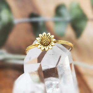 Anello Girasole per Donne, Stile Artistico Fresco, Accessorio per Dito Indice - Product Image 2