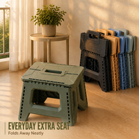 Tabouret et chaise pliants portables en plastique PP au design moderne pour l'extérieur, la pêche, le barbecue, et pour la salle de bain (non-dangereux pour les surfaces), adaptés aux enfants