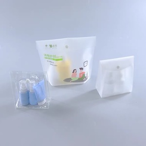 Vendita calda di grande capacità <span class=keywords><strong>trasparente</strong></span> in PVC borsa per il trucco Logo personalizzato resistente all'acqua sacchetti cosmetici alla rinfusa di colore nero - Product Image 5