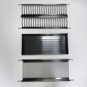 Modern Chrome Plated Kitchen <b>Drying</b> <b>Rack</b> With Side Drain System Eco-Friendly Tableware Storage in Cabinets 2 Shelves - Product Image 4