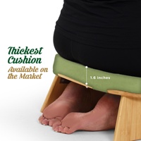 Banc de méditation pliable en bois, petit tabouret de méditation en bambou, chaise à genoux avec coussin extra épais et confortable