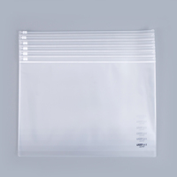Stock Sin MOQ Tarjeta Esmerilado Transparente A4 A5 A6 B5 Documentos de facturas Bolsa de archivos Carpeta de estuche Bolsa de PVC impermeable Carpetas con cremallera