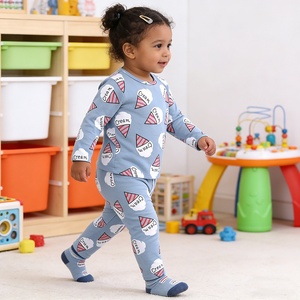 Kids Tales Primavera/Otoño, Nuevo Conjunto de Pijama de Algodón Tejido para Niños, <span class=keywords><strong>Ropa</strong></span> de Casa con Dibujos Animados de Animales - Product Image 3