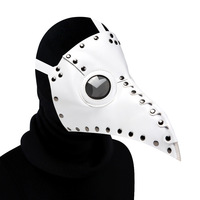 Masque d'oiseau de la peste pour Halloween et Noël, pour hommes et femmes, cosplay anime, masque intégral effrayant et amusant pour les fêtes, en cuir PU de haute qualité
