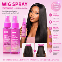 Nouveautés Soins capillaires Spray pour perruque pour cheveux synthétiques Après-shampoissant sans rinçage Démêlant pour un peigne facile Spray démêlant pour cheveux synthétiques