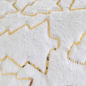 Amity Fábrica Atacado Single Sided Plush Natal Ouro e Prata Lantejoula Bordado Decoração Almofada Cobre Uso Doméstico Sofás - Product Image 2
