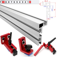 300-800mm profilé en aluminium butée de clôture à onglets rails en T et supports coulissants bouchons de clôture de jauge d'onglet pour le travail du bois