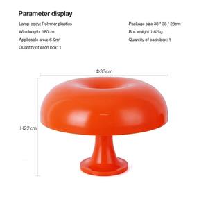 Nordic Modern Design Led Slaapkamer Tafellamp Kids Oranje Champignon Touch Control Smart Home Lights Usb Poorten Oogbescherming Eenvoudig - Product Image 2
