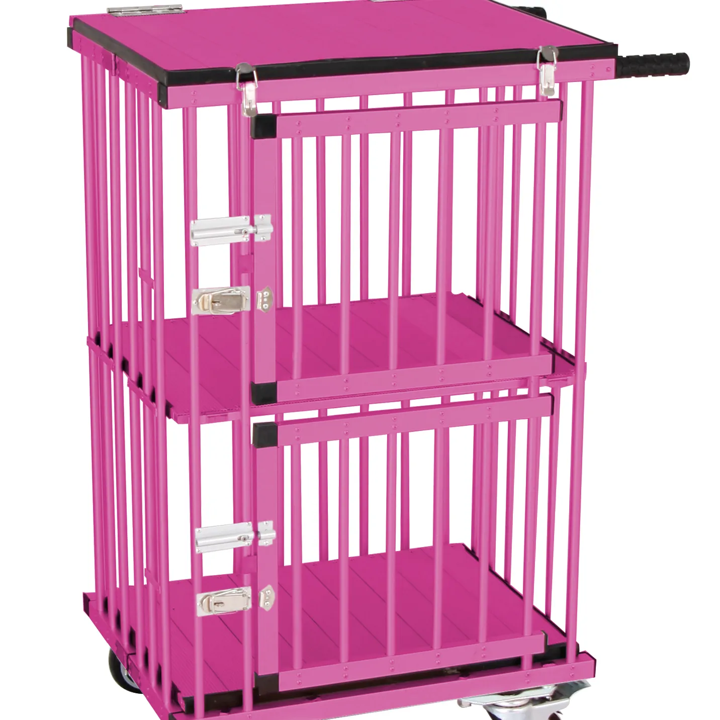 HF Wholesale Aluminum Dog Trolley pet carrier with wheels portable pet carrier pet cages & houses