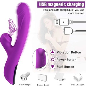 USB 충전 난방 여성 음핵 오르가즘 자위 빨아 여자 진동 섹스 토이 10 주파수 강한 충격 100% 진동기 - Product Image 3