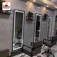 Miroir de salon rectangulaire à 4 côtés avec éclairage LED, mobilier de salon, miroirs muraux, miroirs de salon de beauté avec éclairage LED