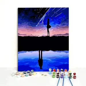 40x50cm Anime Style Beautiful Love Story Custom Paint by Number Custom