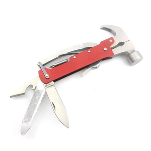 12-in-1 Portable Camping Multi-Tool with Nail Hammer Wood Handle High Quality OEM Customizable Survival <b>Gear</b> - Product Image 5