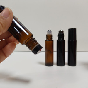 Botella de Vidrio con Rodillo para Aceite de Uñas, Desodorante, <span class=keywords><strong>Perfume</strong></span>, 1ml, 2ml, 3ml, 4ml, 5ml, Transparente o Esmerilada, con Tapa de Rosca - Product Image 2