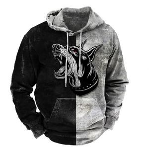 เสื้อฮู้ดดี้ผ้าคอตตอนผสมสแปนเด็กซ์ ผ้าคอตตอนผสมแบบเรียบ เสื้อฮู้ดดี้ออกกำลังกาย เสื้อฮู้ดดี้แฟชั่นผู้ชาย - Product Image 6