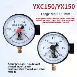 מד לחץ מגע חשמלי YXC-100 עמיד בפני זעזועים עם סיוע מגנטי -0.1-2.4MPa אחריות לשנה אחת לחץ מיוחד למשאבת כיבוי אש - Product Image 6