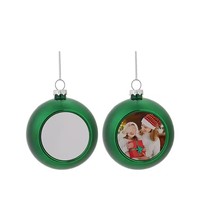 도매 승화 블랭크 맞춤형 사진 장식품 6가지 색상 DIY 80mm 크리스마스 볼