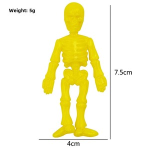 DAMAI Skeletons Stretchy Toys Halloween Party Favors for Kid Muti-Color Bulk Set Kit for Easter Egg Basket Stuffer Pinata Filler - Product Image 4