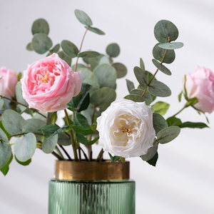 Handmade Chất Lượng Cao Bất Cảm Ứng Cao Latex Rose Duy Nhất Thân Cây Nhân Tạo Hoa Trông Hoa Mẫu Đơn Thực Cảm hứng - Product Image 4