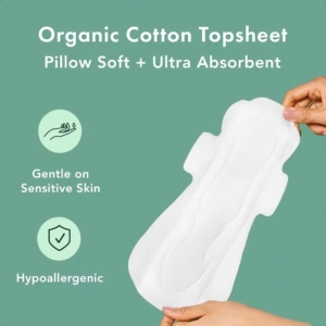 Assorbenti Igienici OEM con Etichetta Privata, 290mm, con Chip Anionico, in Cotone Organico, Biodegradabili, Super Morbidi, Ultra Assorbenti, Vendita all'Ingrosso - Product Image 5