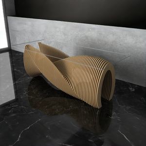 โต๊ะอาหารไม้หรูหราทันสมัยรุ่น ML-CF08 พร้อมท็อปกระจกนิรภัยดีไซน์โค้ง สำหรับใช้ในบ้าน โรงแรม และพื้นที่สาธารณะ - Product Image 6