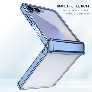Nuova <span class=keywords><strong>Cover</strong></span> per Telefono con Ricarica Wireless <span class=keywords><strong>Trasparente</strong></span> Elettroplaccata per Z Flip 8 7 6 <span class=keywords><strong>5</strong></span> - Product Image 2