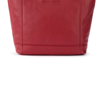 Sac fourre-tout en cuir véritable de couleur unie, design tendance, fabriqué en usine, léger avec poignée confortable